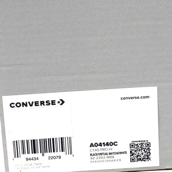 Converse CONS Pro High Canvas Black Green Shoes Women's Skate Sneakers A04140C - Picture 8 of 9